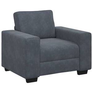 vidaXL Sill&oacute;n de terciopelo gris oscuro 100x77x82 cm