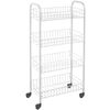 Metaltex Carrito de cocina con 4 cestas Pisa blanco