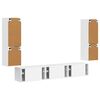 vidaXL Conjunto de mueble de TV 4 pcs brillante Madera de ingenier&iacute;a