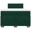 vidaXL Cama box spring con colch&oacute;n terciopelo verde oscuro 120x190 cm