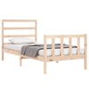 vidaXL Estructura de cama sin colch&oacute;n madera maciza de pino 90x190 cm