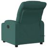 vidaXL Sill&oacute;n reclinable de masaje el&eacute;ctrico tela verde oscuro