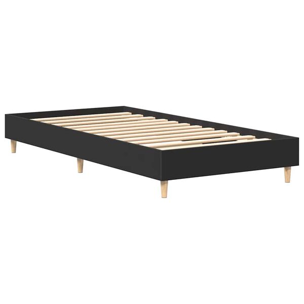 vidaXL Estructura de cama sin colchón madera negra 100x200 cm
