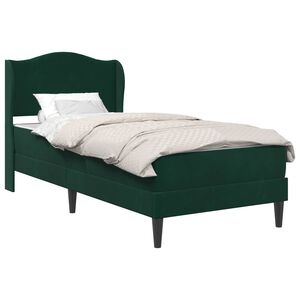 vidaXL Estructura de cama Verde oscuro 90 x 200 cm Terciopelo
