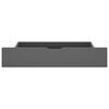 vidaXL Estructura de cama 4 cajones madera pino gris oscuro 160x200 cm