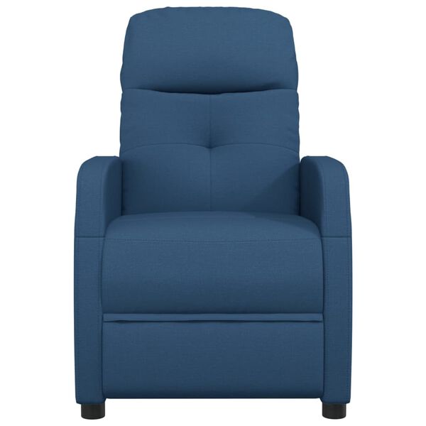 vidaXL Sill&oacute;n de masaje elevable de tela azul