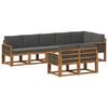 vidaXL Conjunto de sof&aacute;s de exterior 8 pcs Natural y Antracita