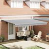 vidaXL Toldo retr&aacute;ctil aluminio y tela gris antracita y blanco 4,5x3 m