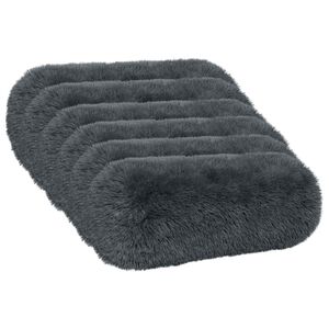 vidaXL Coj&iacute;n con almohada HEERLEN 6 uds. Gris antracita Fleece PV