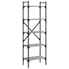 vidaXL Librer&iacute;a de 5 estantes madera gris Sonoma 56x31,5x174 cm