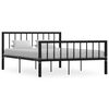 vidaXL Estructura de cama sin colchón metal negro 140x200 cm
