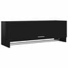 vidaXL Armario de madera contrachapada negro brillante 100x32,5x35 cm