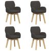vidaXL Sillas de comedor giratorias 4 uds. Boucl&eacute; Gris oscuro