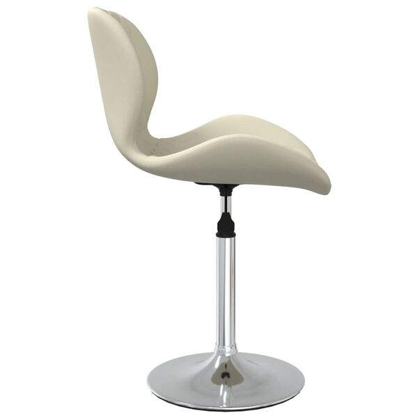 vidaXL Sillas de comedor giratorias 4 unidades terciopelo color crema