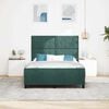vidaXL Cama tipo Box Spring Verde oscuro 140 x 190 cm Terciopelo