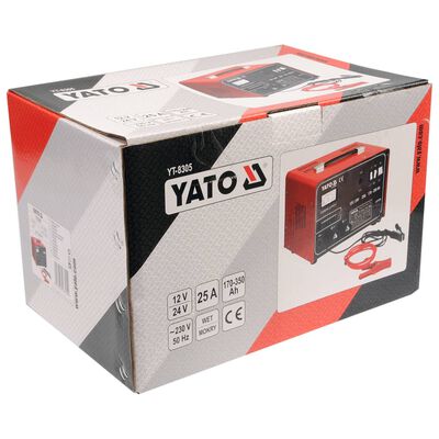 YATO Cargador de batería 12/24 V 25 A 230 V