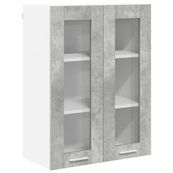 vidaXL Mueble colgante con puerta Gris Concreto 60 x 31 x 80 cm