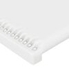 vidaXL Cabecero con LED cuero sint&eacute;tico blanco 147x16x118/128 cm