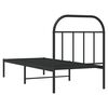 vidaXL Estructura cama sin colchón con cabecero metal negro 75x190 cm