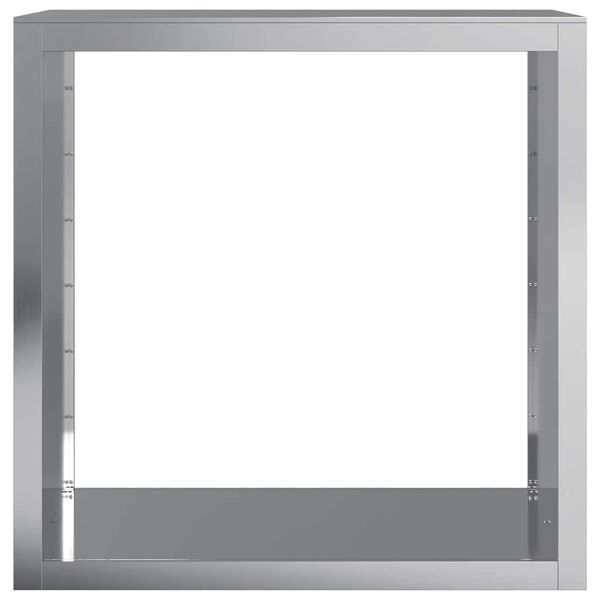 vidaXL Le&ntilde;ero acero galvanizado 100x40x100 cm