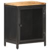 vidaXL Mesita de noche madera maciza de mango rugosa 40x30x53 cm