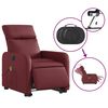vidaXL Sillón de masaje elevable eléctrico cuero artificial rojo tinto