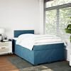 vidaXL Cama box spring con colch&oacute;n terciopelo azul oscuro 120x190 cm