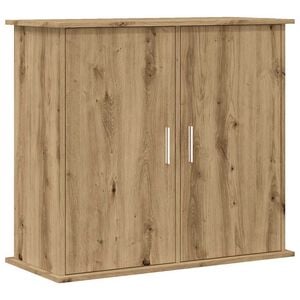 vidaXL Soporte para acuario de roble artesanal 81x36x73 cm