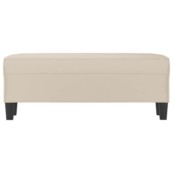 vidaXL Banco de tela de microfibra gris oscuro 100x35x41 cm