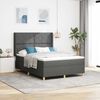 vidaXL Cama tipo Box Spring con colch&oacute;n Gris oscuro 160 x 200 cm tela
