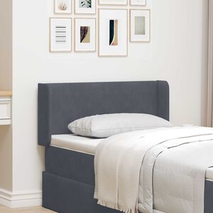 vidaXL Oreja de cabecero Gris 40,5 x 40,5 x 4 cm Terciopelo