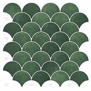 vidaXL Baldosa de Escama de Pescado 10 uds. Verde oscuro 30 x 30 cm