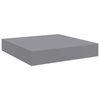 vidaXL Estantes flotantes de pared 4 uds MDF gris 23x23,5x3,8 cm
