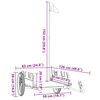 vidaXL Remolque para bicicletas hierro y tela Oxford verde