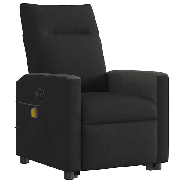vidaXL Sill&oacute;n de masaje el&eacute;ctrico reclinable elevable tela negro