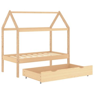 vidaXL Estructura de cama infantil con cajón madera de pino 70x140 cm