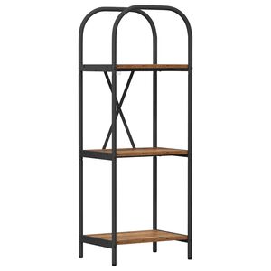 vidaXL Estante de libros 3 niveles 40 x 30 x 109 cm Madera vieja