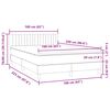vidaXL Cama box spring con colch&oacute;n y LED terciopelo rosa 160x220 cm