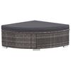vidaXL Set de muebles de jardín 6 pzas y cojines ratán sintético gris