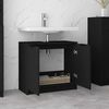 vidaXL Armario de baño madera contrachapada negro 64,5x33,5x59 cm
