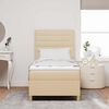 vidaXL Cama tipo Box Spring con colch&oacute;n Crema 80 x 200 cm tela