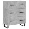 vidaXL Aparador alto madera contrachapada gris hormig&oacute;n 69,5x34x180 cm