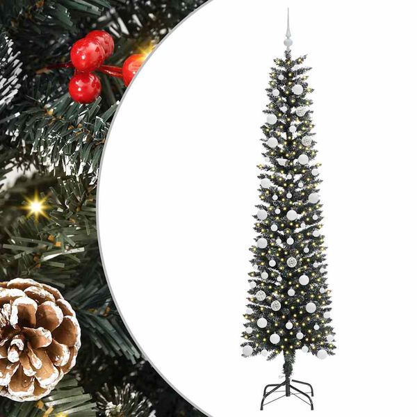 vidaXL &Aacute;rbol de Navidad artificial Verde 210 cm PVC, Pl&aacute;stico y Acero