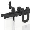 vidaXL Kit de herrajes para puertas correderas acero negro 400 cm
