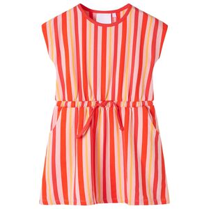 vidaXL Vestido infantil con cord&oacute;n rosa y rojo 104