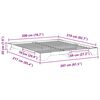 vidaXL Estructura de cama Marr&oacute;n 200 x 210 cm Madera de pino macizo