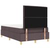 vidaXL Cama tipo Box Spring Marr&oacute;n oscuro 120 x 190 cm tela