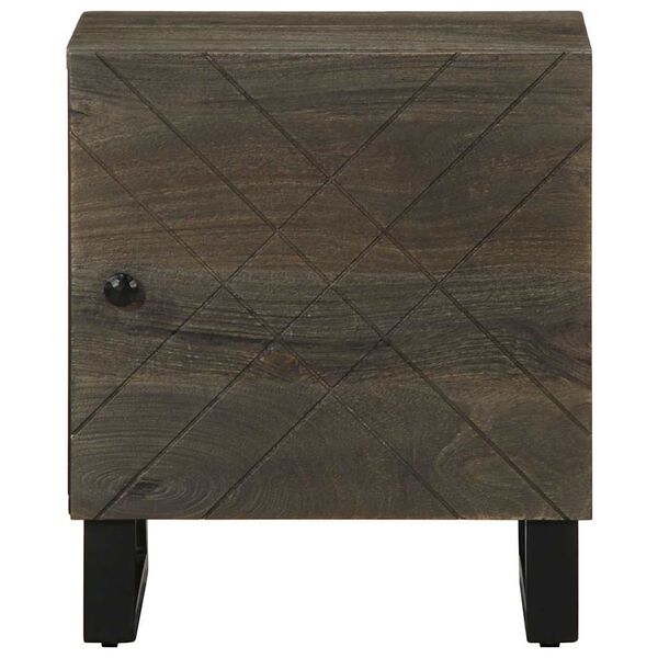 vidaXL Mesitas de noche 2 uds madera maciza de mango negro 40x33x46 cm