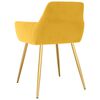 vidaXL Sillas de comedor 4 unidades terciopelo amarillo