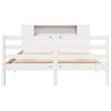 vidaXL Cama con estantería sin colchón madera maciza blanca 120x190 cm